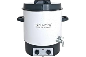 BIELMEIER Einkochautomat einmachen einwecken Glühwein 1800 W 27 Liter Emaille Auslaufhahn Edelstahl 3/8" Made in Germany BHG485.2