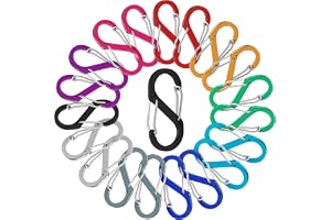 S Karbinhake liten aluminium nyckelring mini karbinhake paket med 20 för camping/fiske/utomhussport