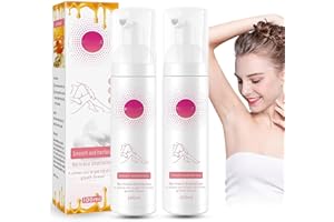 ASHOPFUN 2023 Mousse d'épilation douce à la cire d'abeille, spray d'épilation en mousse d'abeille, mousse dépilatoire pour enlever tout le corps, crème d'épilation efficace et indolore (2 pièces, 100 ml)