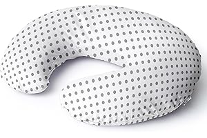 Niimo Coussin d’Allaitement - Coussin Maternité - Coussin de Positionnement - Coussin Bébé - Coussin de Grossesse - Multifonction - Housse 100% Coton - Lavable (Blanc)