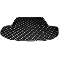 Leather Compatible With Volkswagen Virtus Custom Fitted Car Trunk/Boot Mat/Dicky Base Mat (Silver Black)