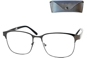 MINI BRILLE Okulary do czytania w stylu vintage z filtrem niebieskiego światła, gratis, metalowe oprawki i plastikowe zauszniki, okulary do czytania Dong, okulary antyniebieskie dla mężczyzn i kobiet