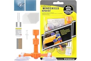Flintronic Zestaw naprawczy szyb samochodowych, zestaw naprawczy szkła ze strzykawkami ciśnieniowymi,Zestaw naprawczy pęknięć szyb samochodowych, szybkie mocowanie do wiórów, pęknięcia, pęknięcia