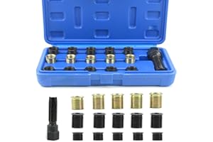 ‎BIGP BIGP 16 Stücke Reparatursatz für Zündkerzengewinde, M14 x 1.25mm Zündkerzengewinde Reparatur Satz Verschiedene Größen, inkl Koffer Gewinde-Reparatur-Satz Gewindebuchsen aus rostfreiem Stahl