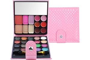 PhantomSky 32 Colori Palette Ombretti Cosmetico Tavolozza per Trucco Occhi con Correttore e Blush e Rossetti #4 - Perfetto per l'uso quotidiano e professionale