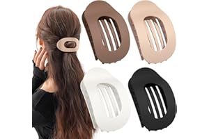 Tumurup Pinze Ovali per Capelli 4 Pezzi Mollette Capelli Donna – Fermagli per Capelli, Pinze per Capelli – Leggeri & Comodi,Antiscivolo,Eleganti Hair Clip Francesi Accessori Capelli per Sport