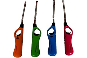 2.J. 1 x Accendisigari a gas pratico per cucina e camino, ecologico e ricaricabile, accendi fuoco stufa a legna e barbecue, accensione fuoco elettrica per candela, per interni ed esterni, 27 x 4 x 2,7 cm