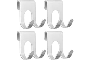 CANVUE ruggito 4 Stück Rasierer Halter Haken, Rasiermesserhalter Rasierhaken Mehrzweckhaken Edelstahl Selbstklebende Rasiererhalter wasserdichte Badezimmer Haken Ohne Bohren für Badezimmer Küche Organizer