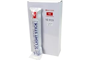 Survival School Lumica 6" Military Grade Safety Light Stick - RED x 10