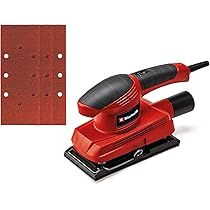 Levigatrice Orbitale Einhell TE-OS 1320 - 130W, Platorello 150x150mm, Con Carta Abrasiva