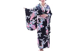 Botanmu Women's Peacock Kimono Robe Japanese Dress Photography Cosplay Costume 5 Colors
