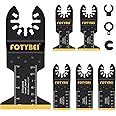 FOTYBEI Titanium Oscillating Multi Tool Blades, 5PCS Oscillating Saw Blades for Wood Metal Plastic Nails Cutting, Fit Dewalt, Milwaukee, Makita, Ryobi, Rockwell, Black Decker and More