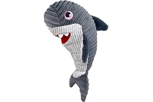 KONG Cuteseas Rufflez - Juguete de peluche suave para perros (tiburón)