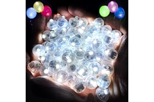 EKKONG LED per Palloncini 100 Pezzi Mini Luci LED a Batteria Piccole Luminosi Lampada Bianco per Compleanno, Halloween, Natale, Matrimonio, Capodanno