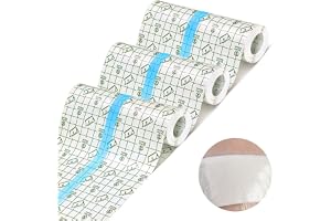 ACWOO Tattoo Aftercare Vattentätt bandage, 3 st 15cm*1m Transparent Stretch Adhesive Bandage, Klart andra hudskydd för tatueringsåterställning, plastöverdrag, sårförband, skyddssköld
