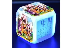Orlando MR Despertador Digital Luces-Despertador Infantiles Relojes Despertadores 8 Sonidos 7 Colores Wake-Up Light Regalo para Niños Niñas,F