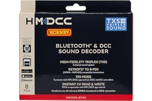 Hornby R7336 HM7000-8TXS: Bluetooth® & DCC Sound Decoder (8-pin) - Hornby Accessories for 00 Gauge Track & Train Sets - Compatible with Select Hornby Model Trains, White
