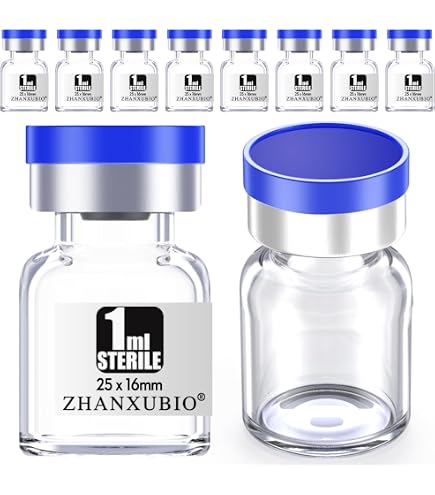 Biomed Solutions Flacons Stériles Vides 30ml - 8 Pièces Avec Bouchon Butyle Et Fermeture Rabat