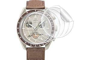 LEUUD 5 Unidades Protector Pantalla Completa, Protector de Cristal Moonswatch, compatible con Omega x Swatch Speedmaster