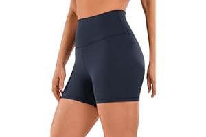 CRZ YOGA Pantaloncini Sportivi Donna Fitness Vita Alta Yoga Esecuzione di Allenamento Pantaloncini-10cm