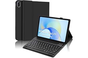 SENGBIRCH Keyboard Case for Honor Pad X9 11.5'' 2023 - Detachable Bluetooth Keyboard, Protective Cover for Honor Pad X9 11.5'' with Wireless Keyboard, Black