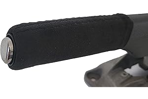 Cabotec Cover Handbrake Handbrake Handle for VW Golf 5 6 EOS Scirocco Alcantara Seam Selectable (Black)