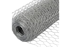 Niederberg Metall 25m x 1m Maschendrahtzaun - 25x25 Drahtgitter Zaun - Hasendraht Gitter Verzinkt