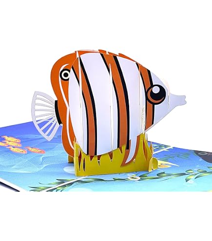 Biglietto Auguri Musicale Pop-up 3D A Tema Pesce – Con Luci E Canzone Happy Birthday, Per Papà Pescatore E Nonno - 5