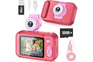 ARNSSIEN Kids Camera Toy for 3 4 5 6 7 8 9 10 11 12 year old Girls/Boys,Kids Digital Camera for Toddler with 180°Flip Lens&2.4in IPS Screen,Birthday Festival Present Toy for Girls/Boys,32 GB Card,X101