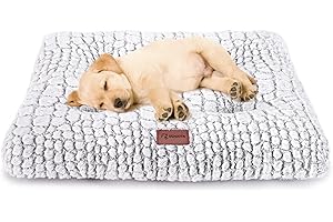ULIGOTA Dog Bed Crate Pad Soft Dog Crate Mattress for Small Medium Large Dogs Soft Dog Bed Anti Slip Fulffy Comfy Kennel Pad 60x45cm
