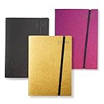 3 quaderni artigianali 11 x 15 cm. rilegati a mano a filo Singer in Italia nei tre colori Nero, Terra di Siena, Bouganville