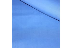 Pingianer - Tela de algodón para niños lisa, 100 % algodón, por metros, artesanía, tela de costura (azul medio, 100 x 160 cm)