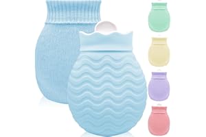 BYMUGO Mała butelka na gorącą wodę 320 ml z pokrywką – mini silikonowe butelki na wodę ze zdejmowanym rękawem dla ciepła, talii, pleców, szyi, ramion, prezent świąteczny dla dzieci i kobiet i dziewcząt