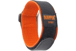 IVAPPON Hook Loop Sport Watch Strap 18mm 20mm 22mm Nylon Straps Black Blue Red Olive Orange Fastening Watchband