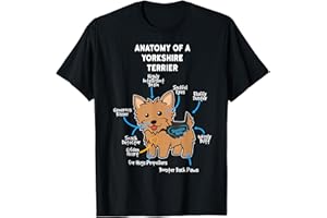 CANE YORKSHIRE TERRIER RAZZA DI CANE LANUGINOSO Anatomia Di Un Proprietario Di Cane Divertente Yorkshire Maglietta