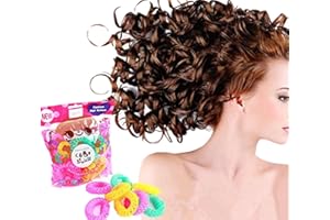 Toruiwa - Set di bigodini magici flessibili in gomma per capelli ricci, 6 pezzi