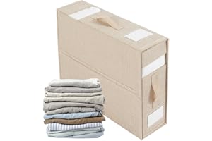 ZASDVN Conteneurs De Rangement En Draps Organisateur De Draps De Lit | 2 Organisateur De Draps Pliables Pour Taille King Et Queen, Organisateur De Draps Pour Placard À Linge, Organisateur D'ensemble De Draps