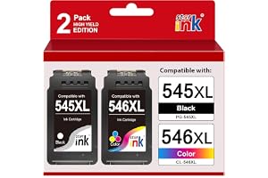 PG-545/CL-546 XL wkłady do drukarek Canon 545 546 XL Multipack do Canon pixma mx495 ts3350 kartridże do Canon tr4550 TS3450 TS3351 MG3050 TR4650, czarny, kolor, 2 sztuki w opakowaniu
