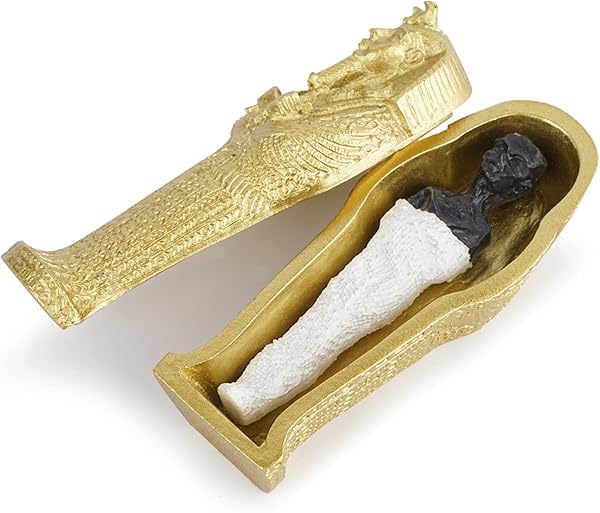 Kocris Casa Aquarium Mumie Gold Sarg Dekoration Ägypten Fisch Reptil Schildkröte Tank Dekor Ornament Haustier Gold - 1
