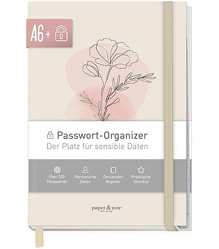 Rileys & Co. Carnet De Mots De Passe Avec Onglets Alphabétiques, Carnet
