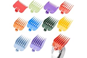 NISYQHA 10 piezas Peine Guía de Profesionales, Coloridas para Cortar el Pelo, Juego de Peine Guía, Cortapelos Maquina Accesorio, peines recortador para Wahl Cortapelos