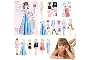 tongfeng Girls Magnetic Dress Up Doll - Magnetic Dress Up Baby - Funny Magnetic Dress Up Travel Toys - 2024 New Magnetic Princess Dress Up Paper Doll - Magnet People Clothes Puzzle Game For Girls
