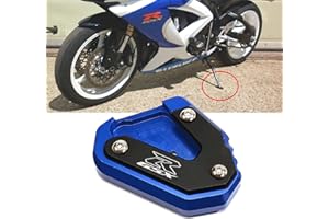 MOWOK Kickstand For Suzuki GSX-R 600/750/1000 R/X GSXR1000 Motorcycle CNC Aluminum Extension Pad Support Plate Foot Side Stand Blue