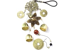 TAOBOSEC Carillon du Vent, Cloches de Carillon éolien en Métal Vintage Métal Carillons éoliens avec 3 Cloches en métal Ornement Carillon à Vent pour Jardin Maison Patio Extérieur et Cour