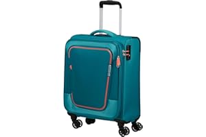 American Tourister Pulsonic - Spinner S, możliwość rozszerzenia bagażu podręcznego, Turkusowy (Stone Teal), Spinner S (55 cm - 43.5 L), Bagaż podręczny