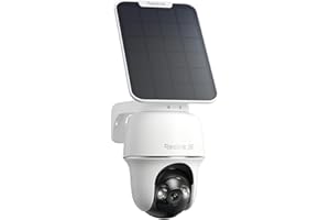 ‎REOLINK Reolink 4K PTZ Kamera Monitorująca Bateria Zewnętrzna, Argus PT Ultra + Panel Słoneczny, WiFi 2,4 i 5 GHz, Kamera Słoneczna z Kolorowym Noktowizorem 8MP UHD, Wykrywanie AI, Bez Opłaty Miesięcznej