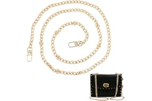 CiciIng Chaîne de poche dorée, chaîne en métal, bandoulière pour sacs, chaînes de sac à main, chaîne de rechange pour sacs à bandoulière, sac à main, sac à main (120 cm)