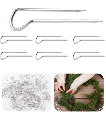 100 épingles De Verdissement En Alliage Zinc - Forme En U/M - 4 Cm - Pour Fixation Plantes, Couronnes, Mousses - Antirouille Et Réutilisables - 7