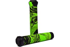 Team Dogz Mixed PU Soft Rubber Flangeless Handlebar Grips For Stunt Scooters, Bikes, MTB, BMX etc With Bung Ends. Long 150mm with 22mm Internal Diameter For Standard & Oversized Bars