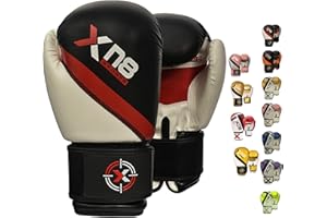 XN8 SPORTS XN8 Boxing Gloves for Training Punch bag-Lamina Hide Leather Mitts For Fighting- Sparring- Muay Thai- Kickboxing-Great for Double End Speed Ball and Focus Pads Punching